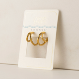 Lover's Tempo Mila Hoop Earrings: Waterproof Gold