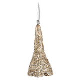 Silver Eiffel Tower Bead Ornament