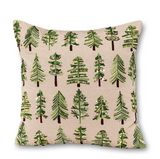 Embroidered & Beaded Trees Pillow