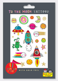 To the Moon Temporary Tattoos