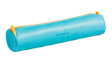 Rhodiarama Zippered Round Pencil Case - Turquoise