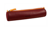 Rhodiarama Zippered Round Pencil Case - Burgundy