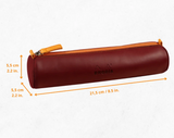 Rhodiarama Zippered Round Pencil Case - Burgundy