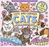 Cute and Curious Cats Colouring Book