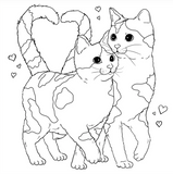 Cute and Curious Cats Colouring Book