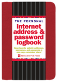 Red Personal Internet Address & Password Logbook