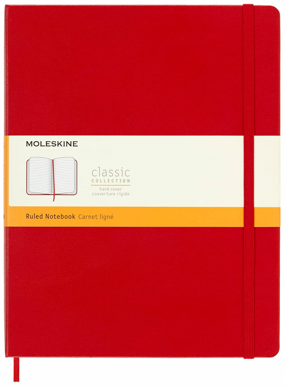 Moleskine X-LG Ruled Notebook - Red