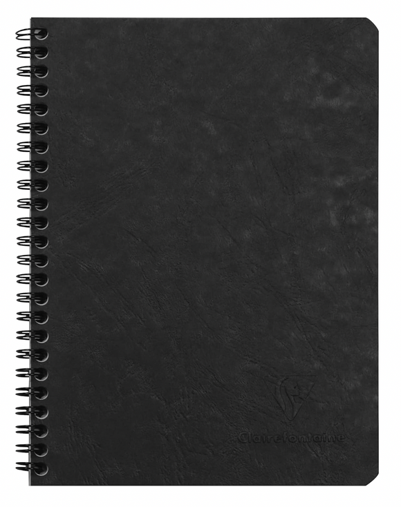 A4 Black Spiral Clairefontaine - Lined 8.5