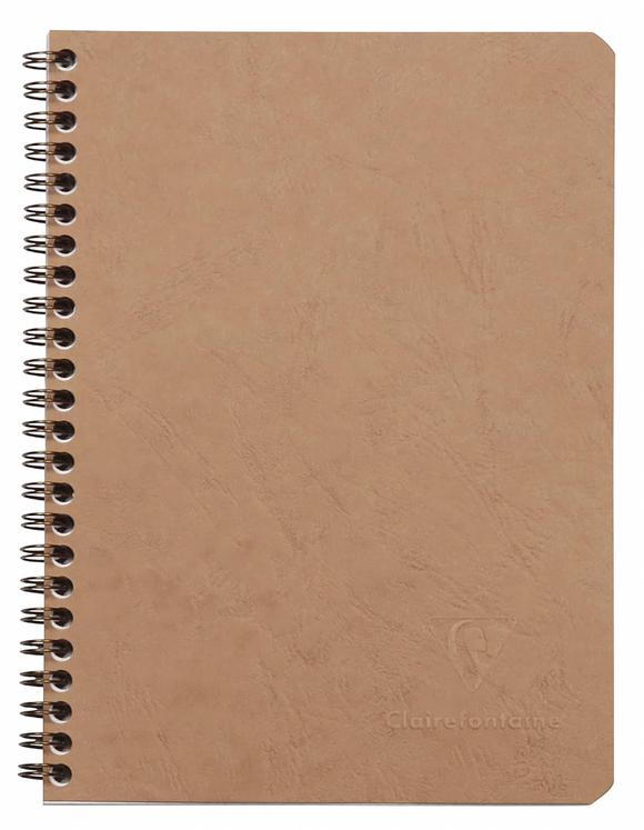 A4 Tan Spiral Clairefontaine - Lined 8.5