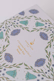 Luxury Stationery Set - Folk Pattern  Green/Blue