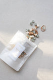 Cozy Pine Holiday Wax Beads (beige, muted green, champagne)