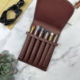 Leather Pen Case - 6 Slot