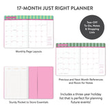 2027 Cabana Stripes Monthly Academic Planner