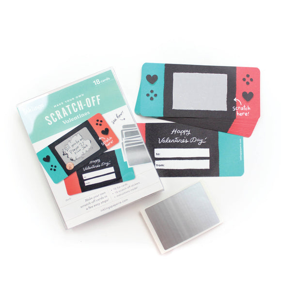 Valentine Card Set - Game On (Scratch-off)