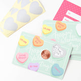 Valentines Cards Set - Sweethearts (Scratch-off)