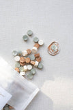 Cozy Pine Holiday Wax Beads (beige, muted green, champagne)