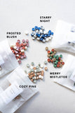 Cozy Pine Holiday Wax Beads (beige, muted green, champagne)