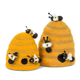 Felted Beehive with Bees