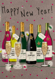 Happy New Year - Champagne Bottles
