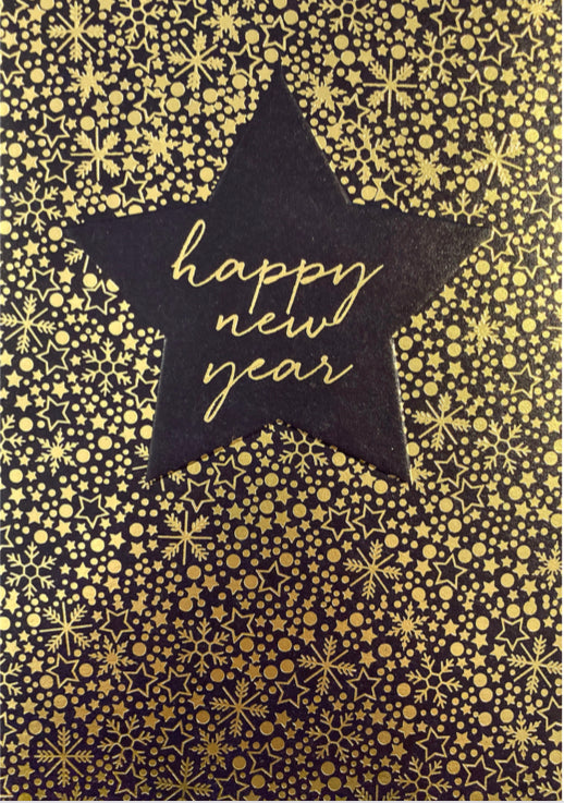 Happy New Year - Gold Confetti