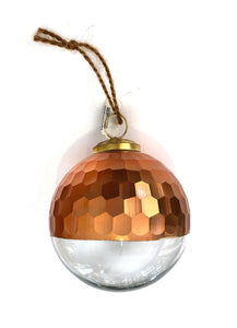 Hanging Ornament - Copper/Clear Ball