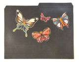 Black Manila Folders - Butterflies