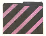 Black Manila Folders - Metallic Stripes