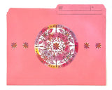 Pink Manila Folders - Mandala
