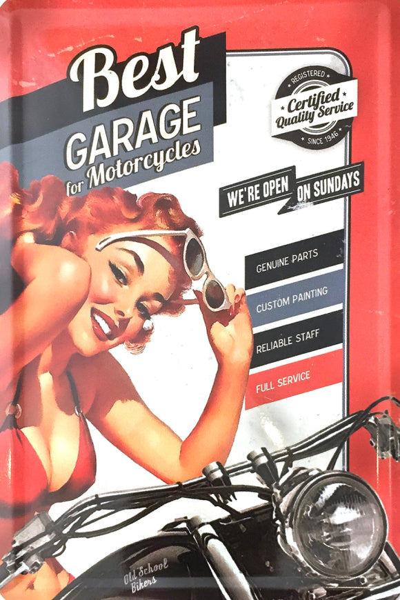 Tin Postcard - Best Garage