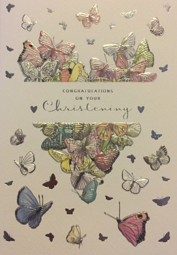 Christening - Butterfly Heart