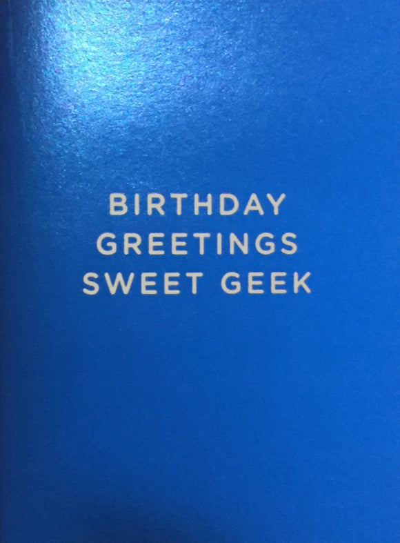 Birthday - Sweet Geek