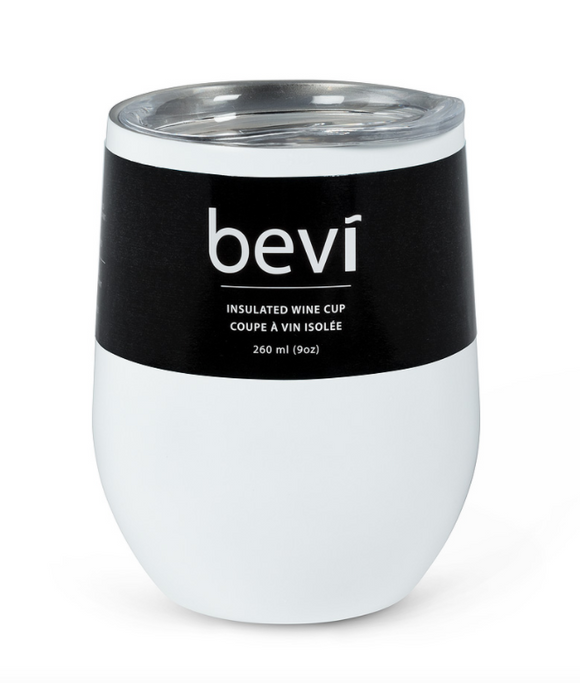 Bevi Insulated Wine Cup - White