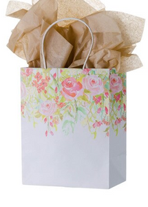 Pink Floral Gift Bag - Large