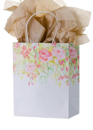 Pink Floral Gift Bag - Large