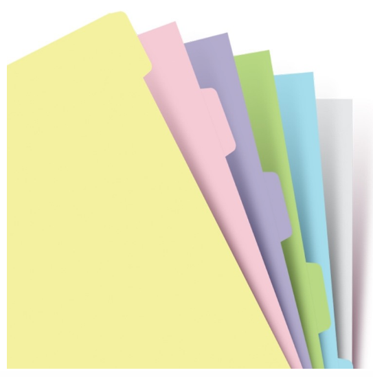 Personal Pastel Coloured Indices
