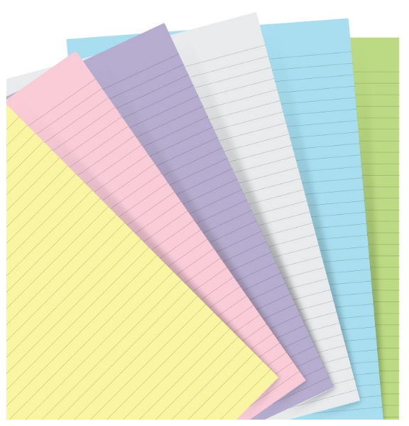 A5 Pastel Lined Paper Refills