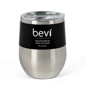 Bevi Insulated Wine Cup - Silver
