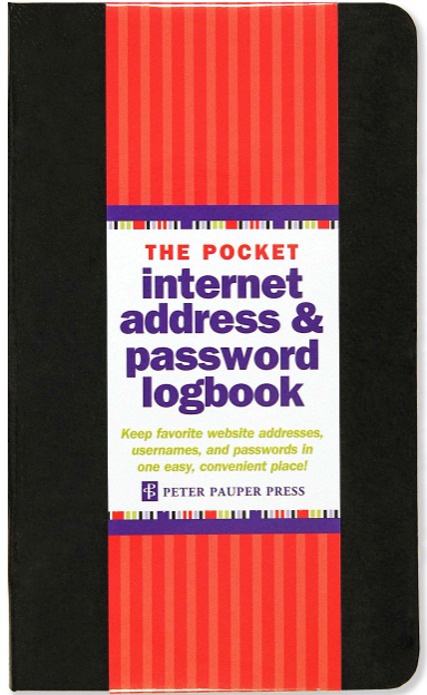 Pocket Internet Address & Password Logbook