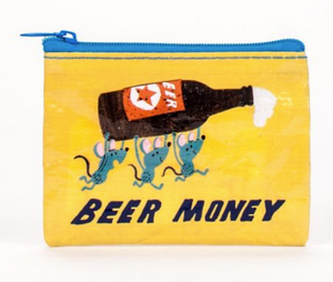 Beer Money Zip Coin Purse