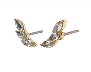 Pilgrim Mathilde Earrings: Gold & Crystals