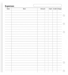 A5 Expenses Refill