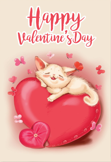 Valentines - Cat & Heart