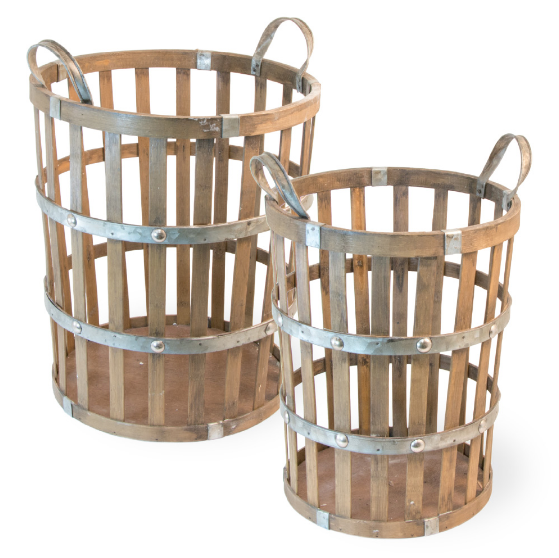 Bamboo Stacking Baskets