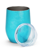 Bevi Insulated Wine Cup - Turquoise Glitter