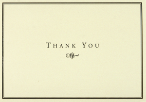 Boxed Thank You - Black & Cream