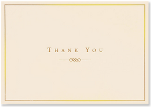Boxed Thank You - Gold & Cream