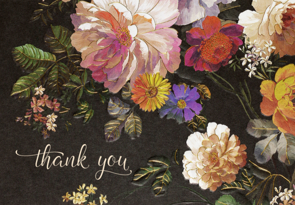 Boxed Thank You - Midnight Floral