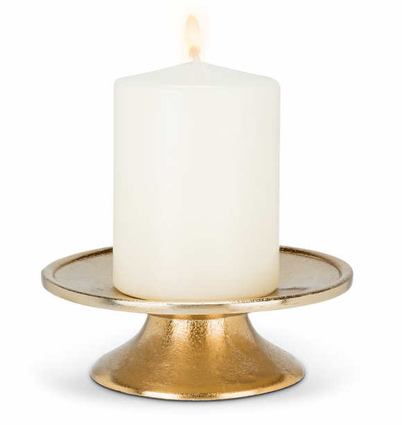 Gold Pillar Candle Plate