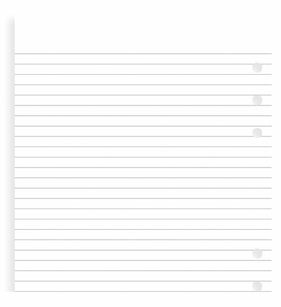 A5 White Lined Paper Refills