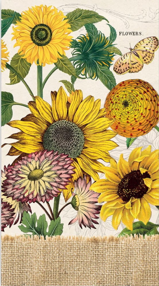 Michel Design Guest Napkin - Sunflowers